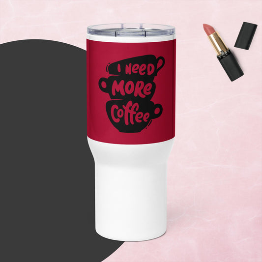 Travel mug with a handle