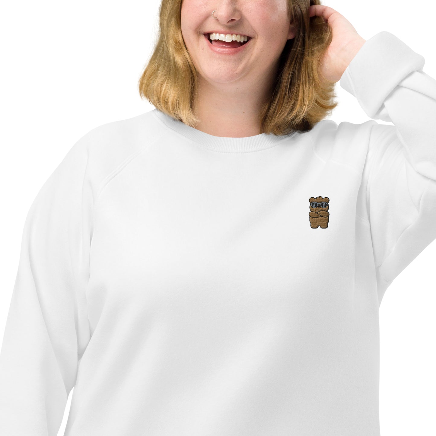 Unisex organic raglan sweatshirt Felpa unisex in raglan organico